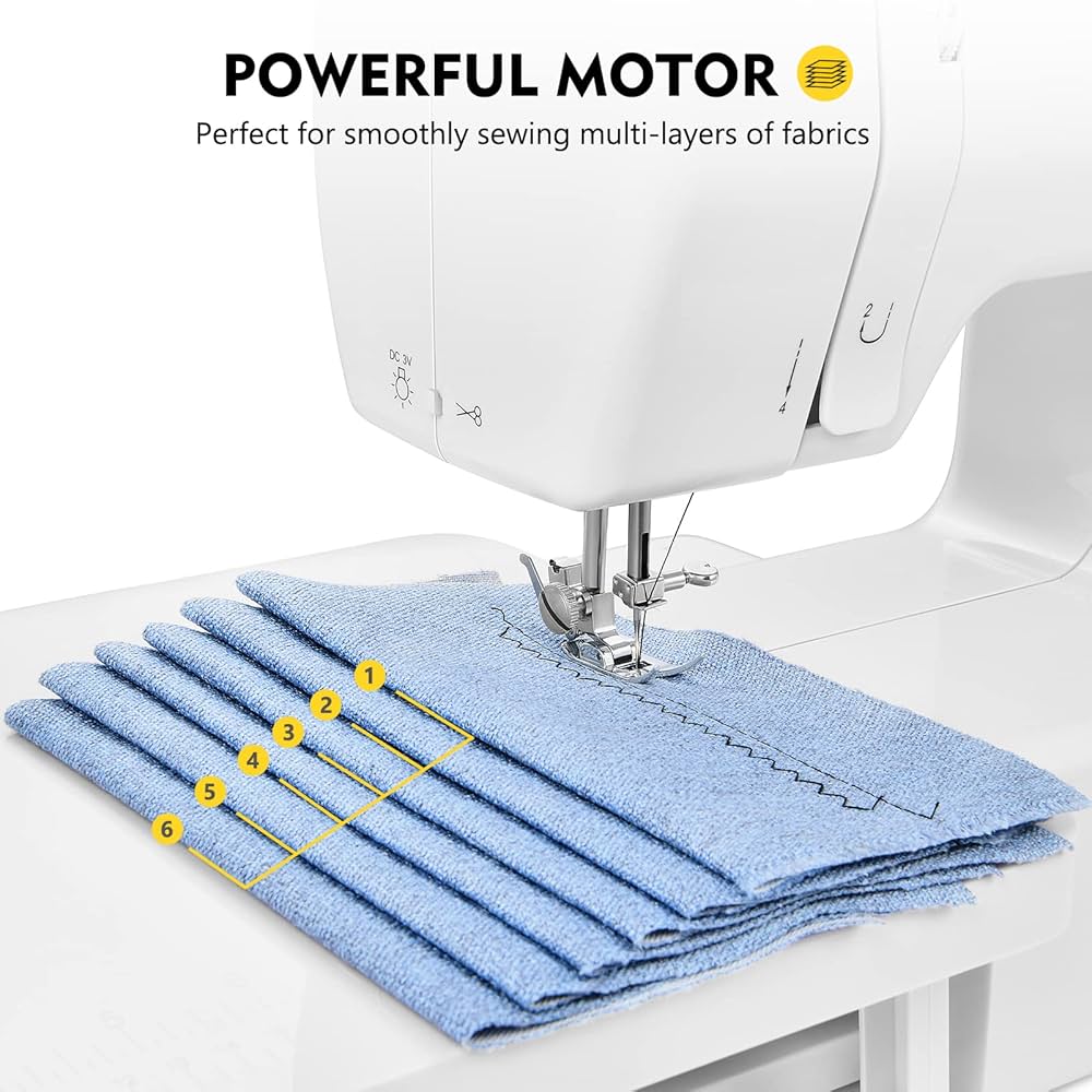 TOPJOY Butterfly 6インチ Magicfly Sewing Machine with 59 Built-in Stitches, Reverse