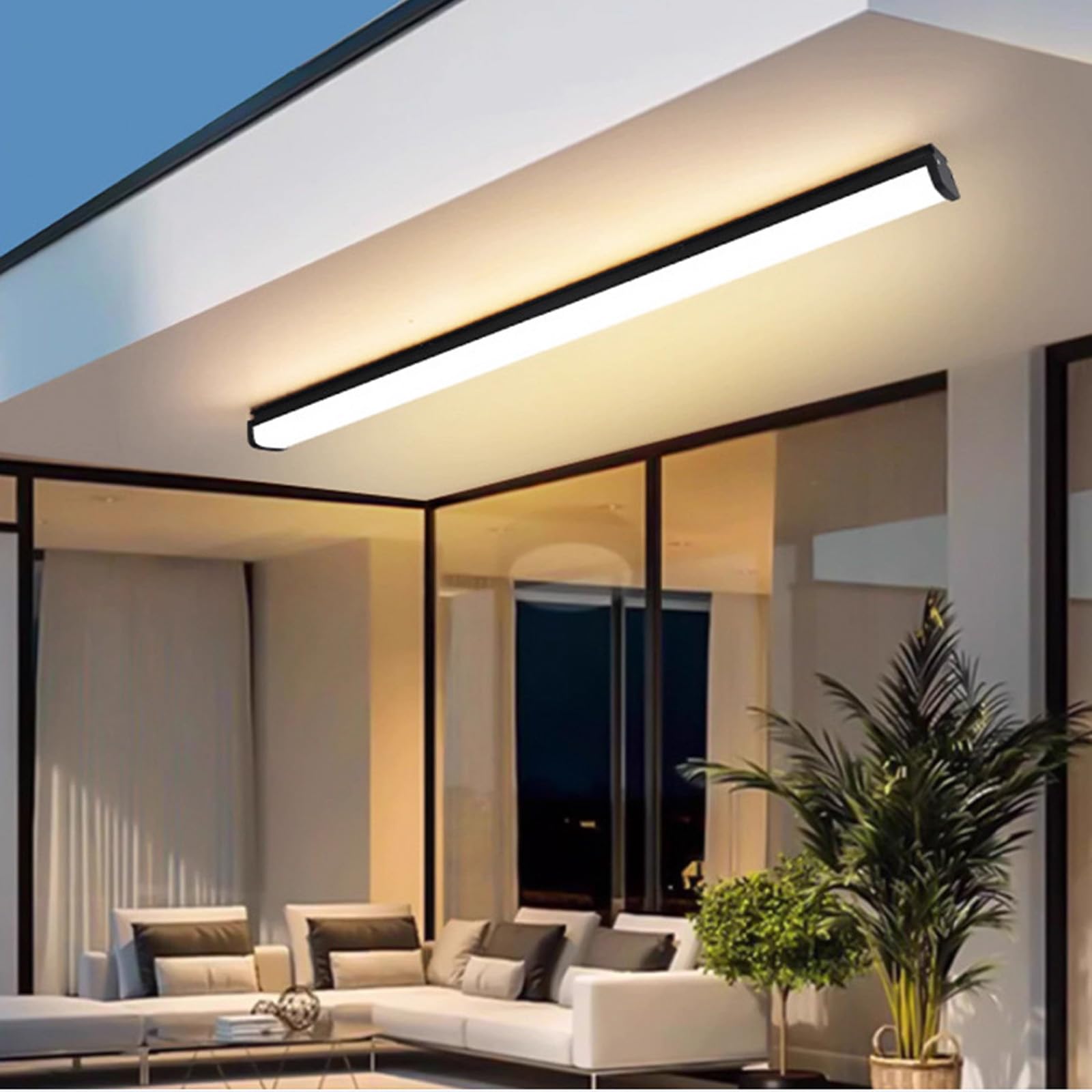Applique Murale d'extérieur à LED IP65 étanche pour Villa, Design à Longue Bande, luminaire décoratif de Jardin, extérieur/intérieur, en Aluminium, pour Garage, terrasse