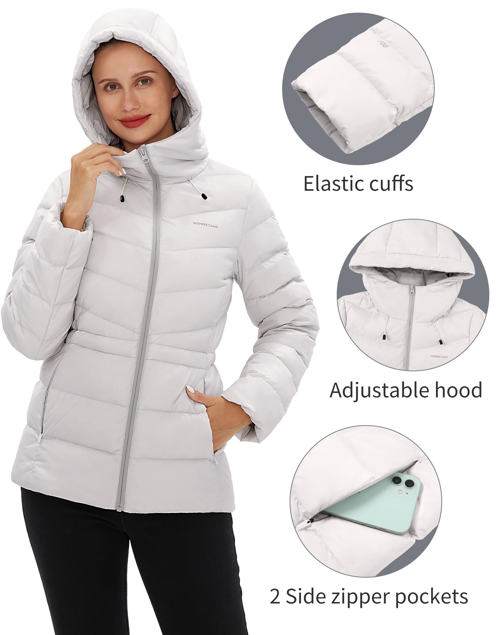 Piumino da donna leggero con cappuccio
