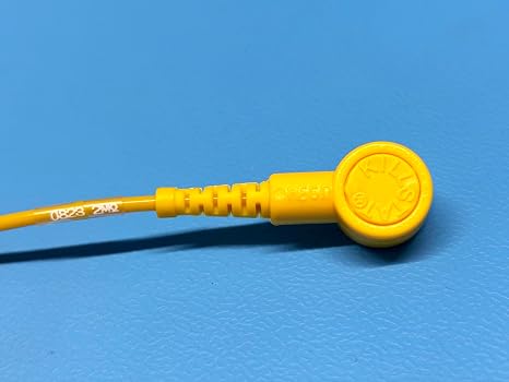 ESD Grounding Kit – UK Earth Bonding Plug (3x 10mm Studs) & 3m Anti‑Static Grounding Cable with 10mm Snaps – For Grounding ESD Mats, Floors, EPA Workstations & Static Control
