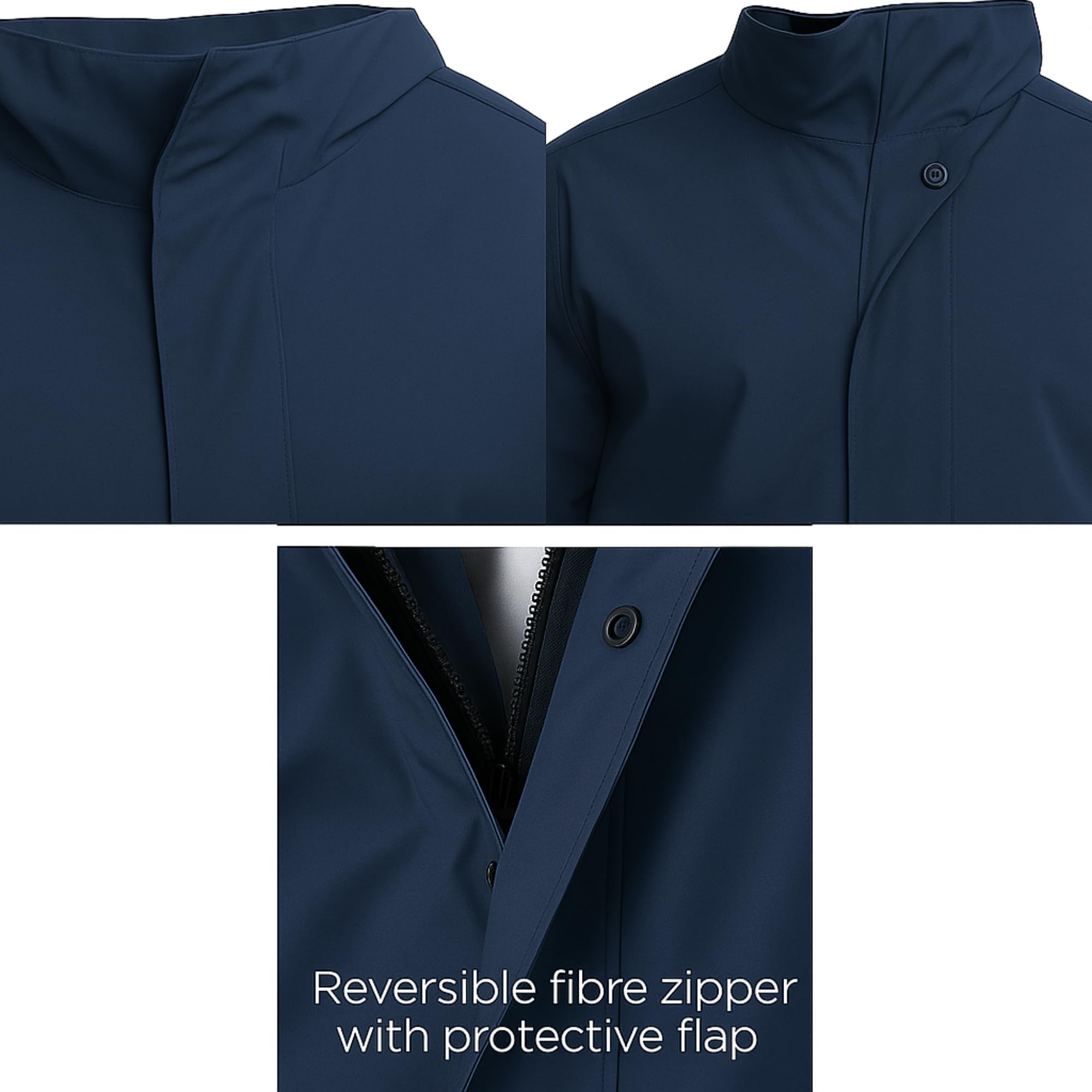 Unox Rain Coat for Men waterproof, BLUE-XL Size Waterproof Raincoat Black with Pant Set suitable for Men, Women, Boys & Girls Adjustable Top and Bottom Rain Coat - Image 5 thumbnail