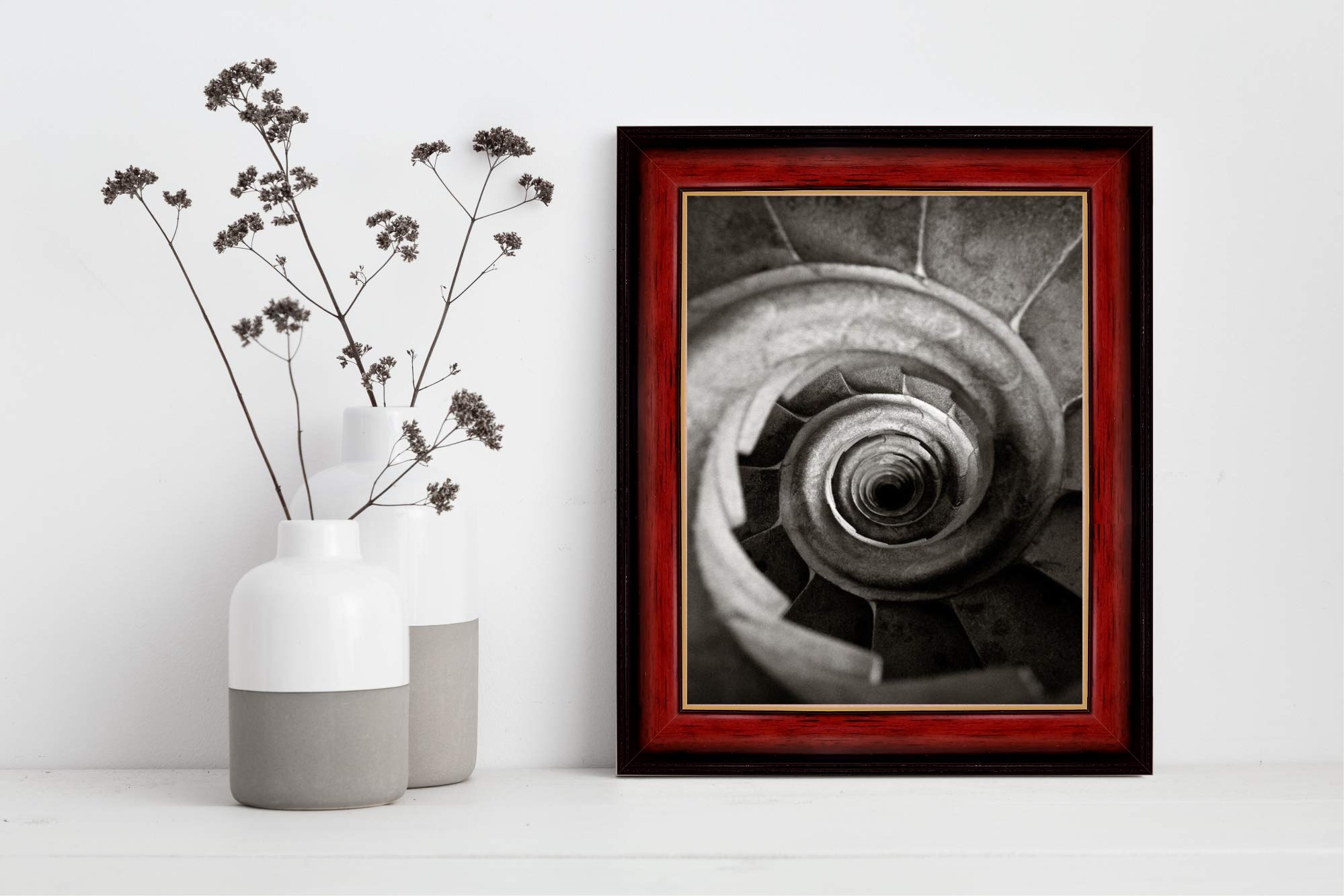 Perfect Cases Mahogany Custom Picture Frame – Handmade For Photos & Art Up To 19.5" Total