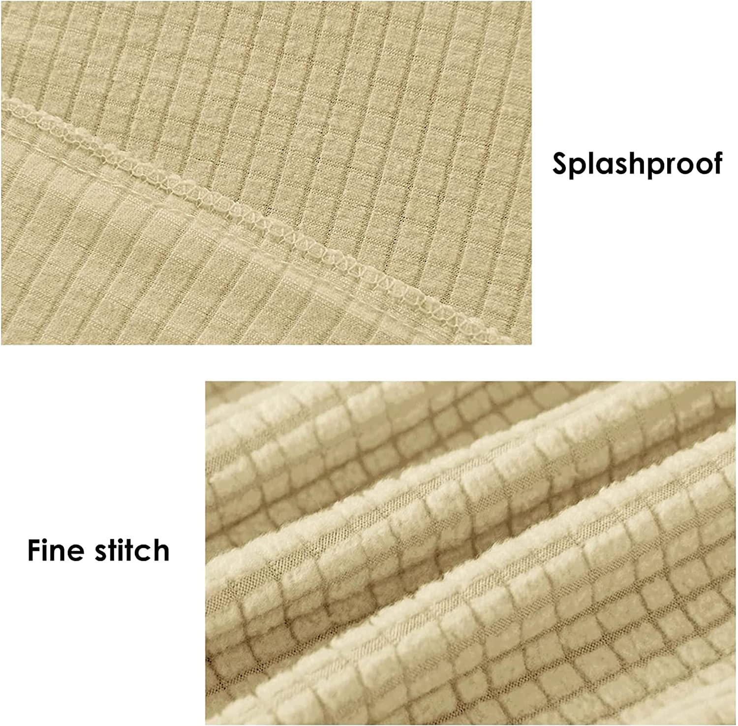 RANARA Armlehne Stuhlhussen Armlehnenbezüge Weiches Spandex Polyester Armkappen Rutschfester Möbelschutz Stretch Armlehne Bezug für Stuhl Sofa Couch, 2er Set, Braun (Farbe: Beige, Größe: 4 Stück)
