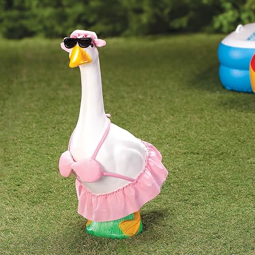 Miniatura 8 de Fox Valley Traders Gaggleville Bikini - Traje de ganso, se adapta a una estatua grande de 23 pulgadas de alto