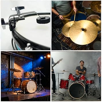 Snare Drum Mute External Clamp Tone Control Alloy Metal Damper Silencer Muffler for Snare Drums Drum Kit Accessories