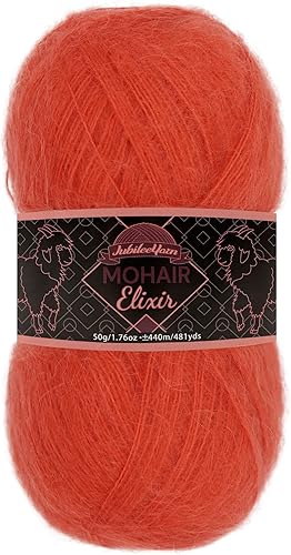 Vista 138 de JubileeYarn Mohair Elixir Yarn - 50 g/madeja Lana mezcla para bebé - Mimosa - 2 madejas 04 Mimosa