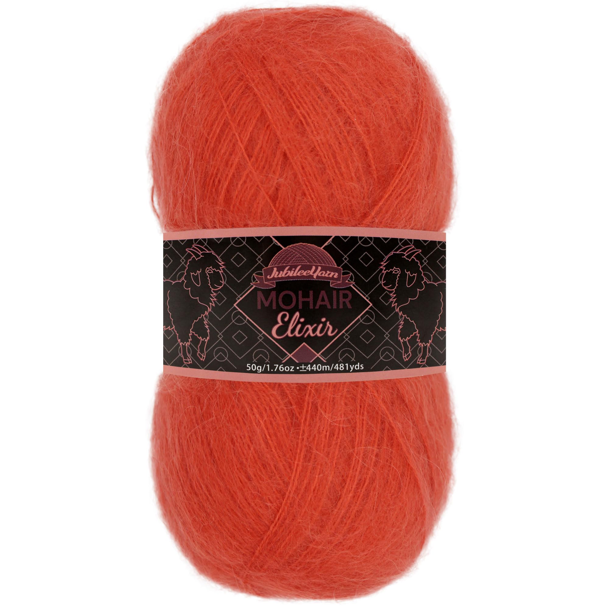 JubileeYarn Mohair Elixir Yarn - 50g/Skein Baby Wool Blend - Mimosa - 1 Skein