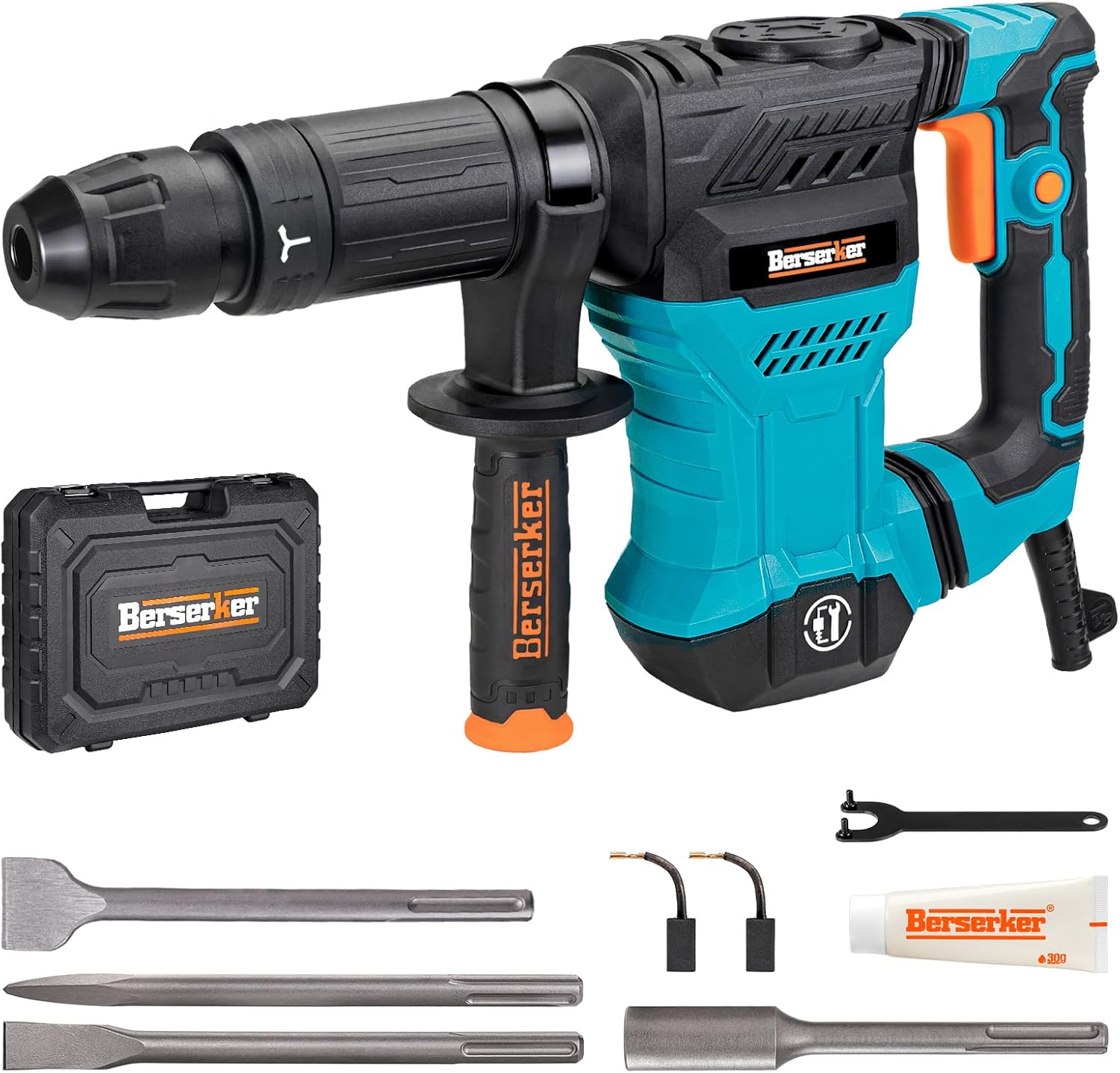 Berserker 12-Pound SDS-Max Demolition Jack Hammer with SDS Max Ground Rod Driver for 5/8 Inch & 3/4 Inch Ground Rods