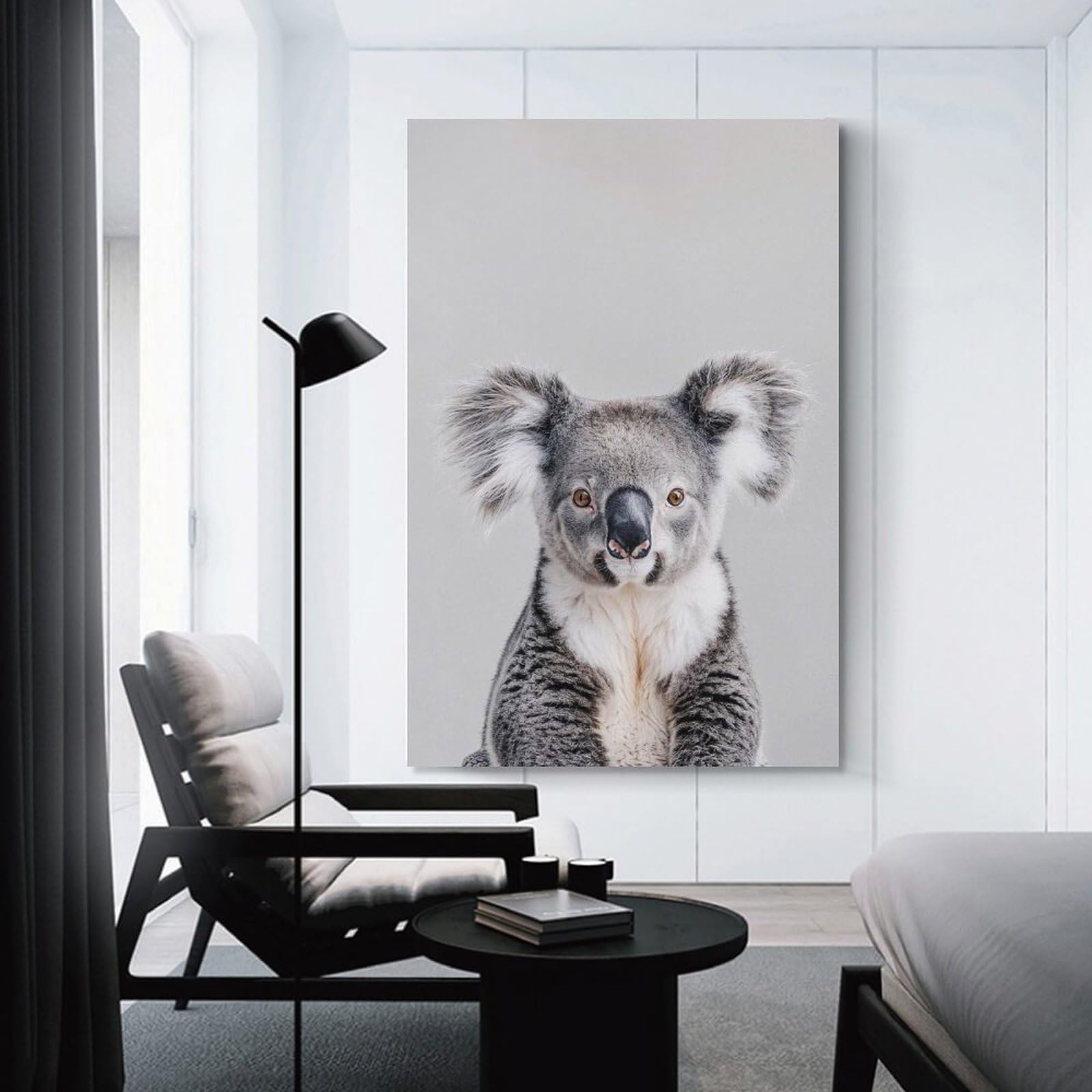 Junmoney Canvas Wall Picture Cute Baby Koala, 24x36inch(60x90cm), for Home Lounge, Bedroom Or Reading Nook, A Home Accent with Warm Character