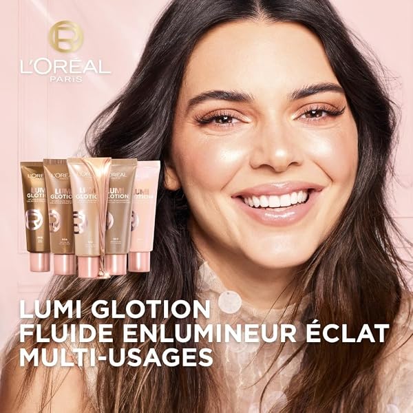 L'Oréal Paris - Fluide Enlumineur Éclat Multi-Usages - Illumine & Hydrate - Enrichi en Beurre de Karité - Lumi glotion - Tein - 1