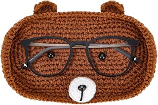 Zaroori 1 Piece Crochet Specs Holder, Handmade Glasses Storage with Adorable Bear Design, Decorative Desk Organizer for Ho... Price In India