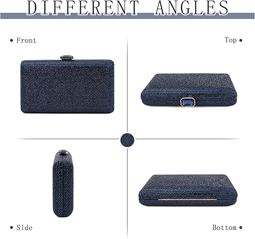 Miniatura 3 de KUANG! Bolsas de noche de cristal para mujer, bolsa de mano formal para fiesta, bolso de boda con diamantes de imitación, bolso de novia para fiesta