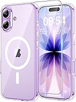 Vista 109 de TAURI Funda magnética 5 en 1 diseñada para iPhone 14 para iPhone 13, [compatible con MagSafe] con 2 protectores de pantalla + 2 protectores de lente