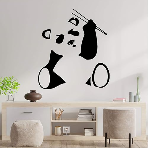 SMRST238 - Calcomanía de pared de sushi de 22 x 25 pulgadas, calcomanía de pared de vinilo para niños y niñas  Decoración de arte para el hogar,