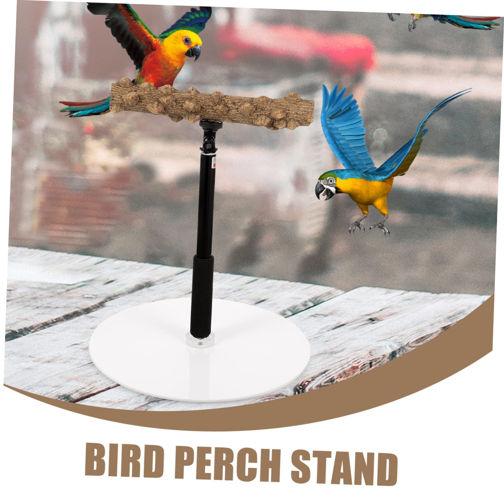 Happyyami Perca para Loros Soporte para Juegos De Pájaros Tenedor Juguete De Madera para Pájaros Accesorios para Jaulas De Periquitos Juguete para Soportes para