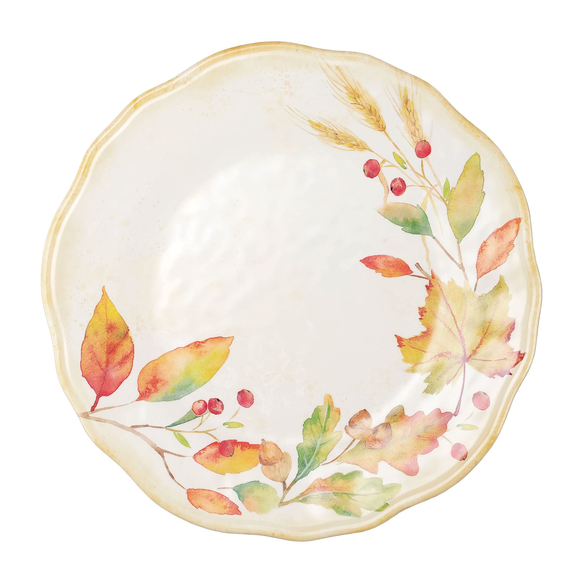 UP 16-teiliges Kürbis-Melamin-Geschirr-Set, Outdoor-Geschirr-Set, Teller und Schüsseln, Herbst-Thanksgiving-Dekorationen, Service für 4, Orange