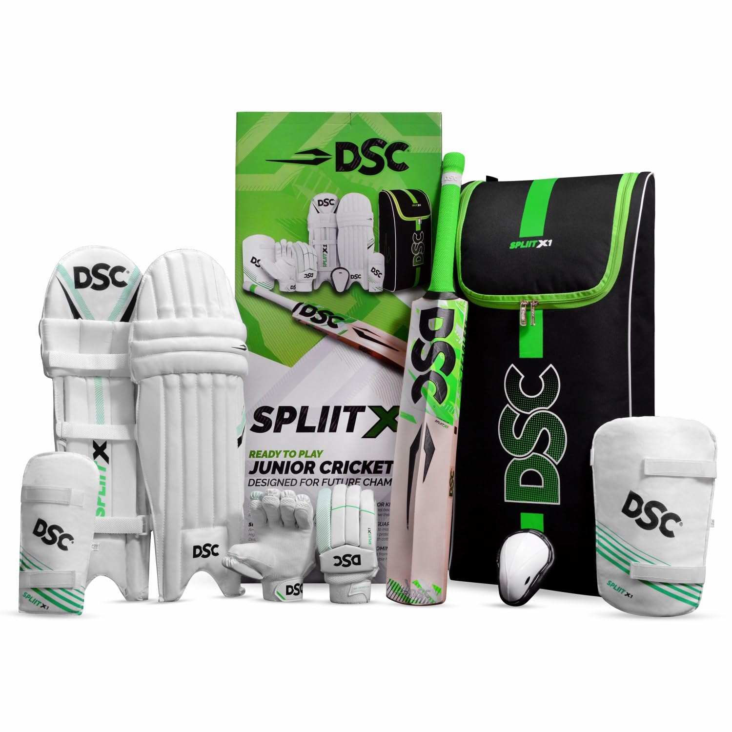 DSC Spliit with Helmet Junior Kashmir Willow Cricket Kit for Juniors-image-28