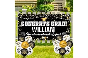 Personalized Graduation Banner with Customizable Alphabets and Balloons