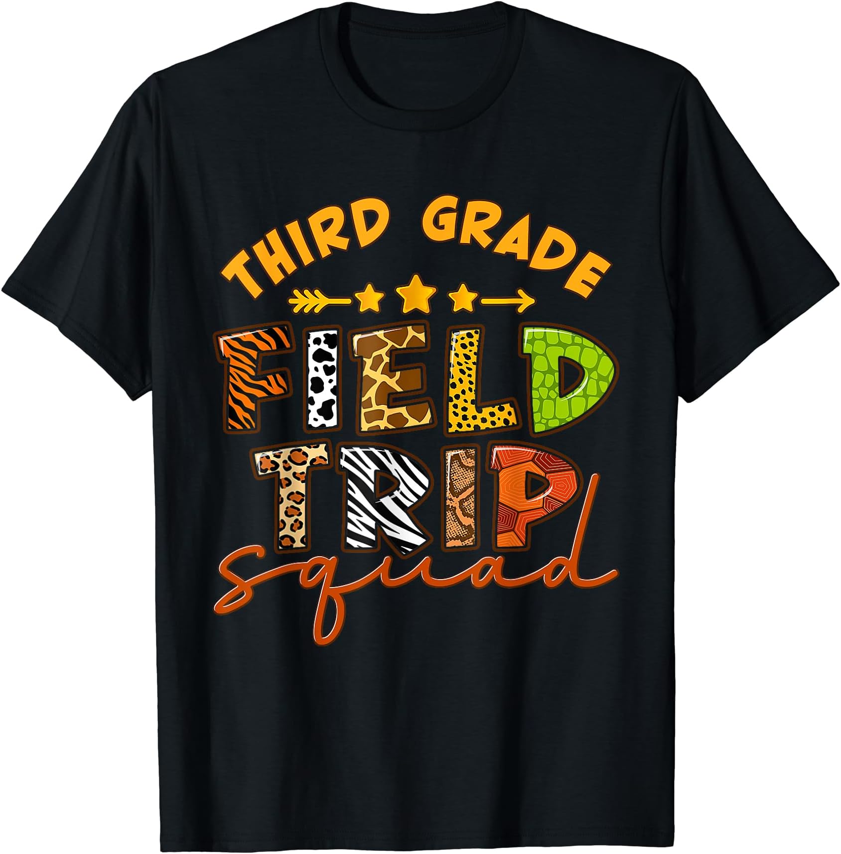 Third Grade Field Trip Squad Fun Day School Trip Teacher Kid T-Shirt