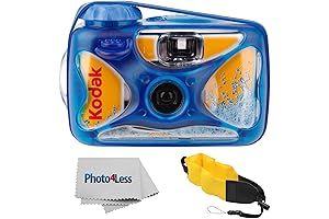 Fuji Sports: Waterproof Single-Use Camera with Floating Strap and Cloth
