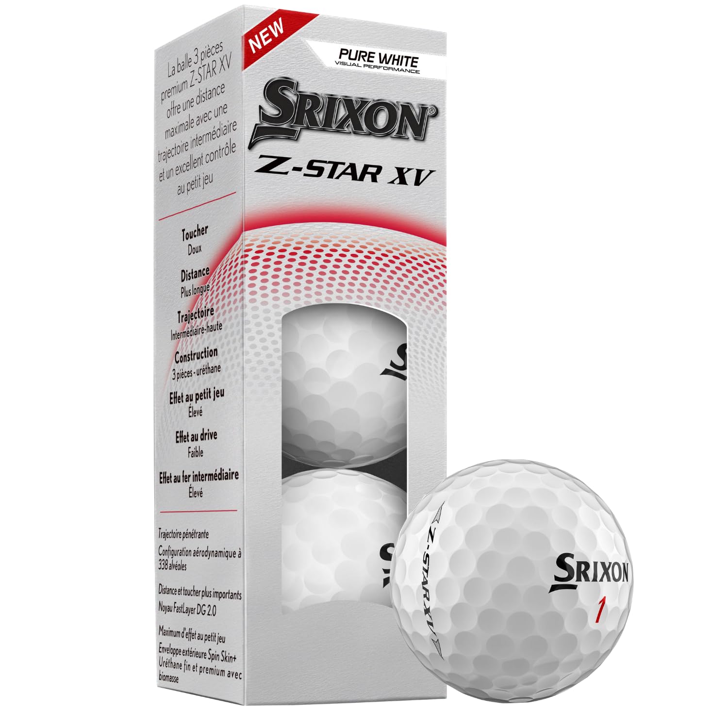 Srixon Z-Star XV Golfbälle, Z-Star XV 9, Weiß