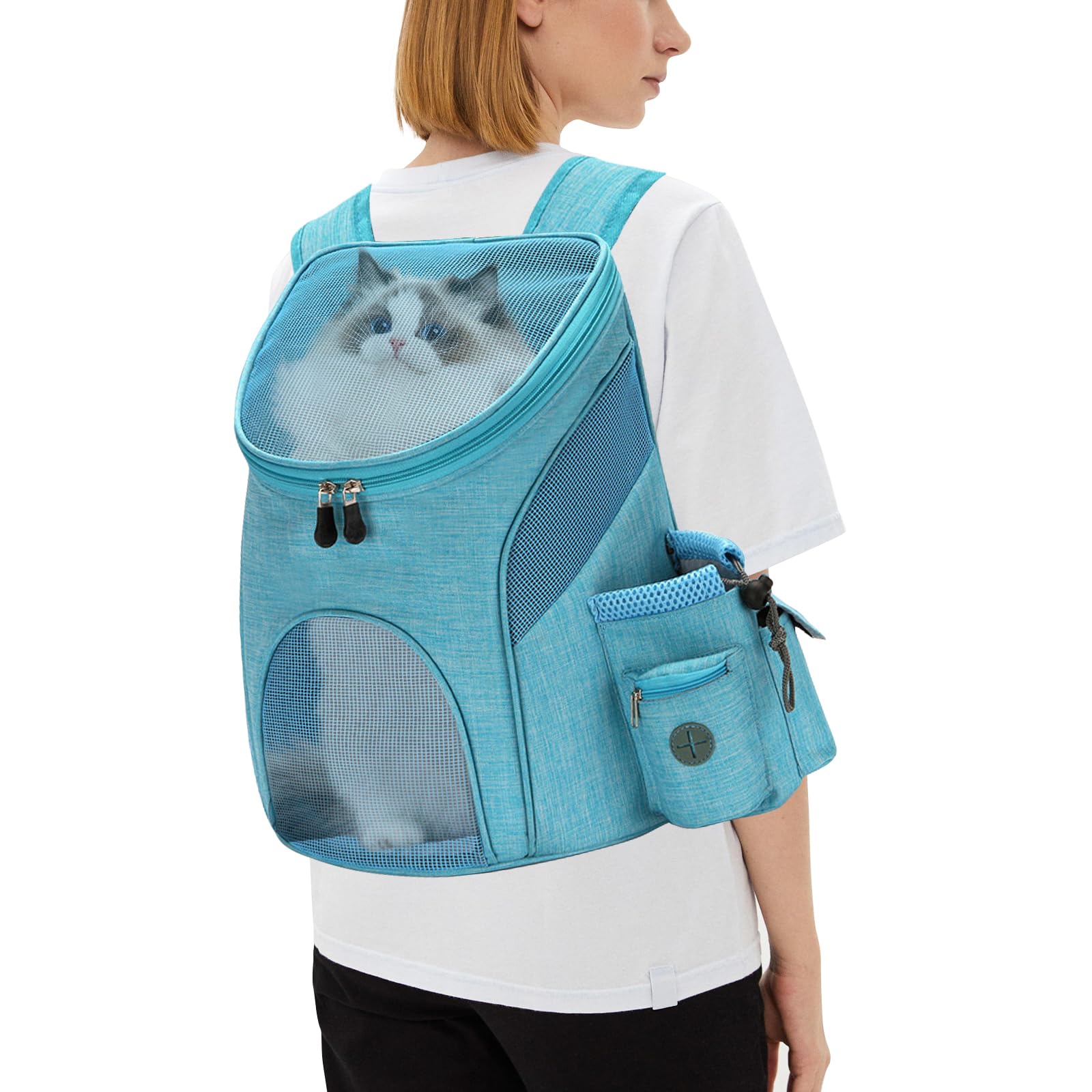 PETCUTE Zaino Trasportino per cani di piccola taglia zaino per gatti con tappetino rimovibile da viaggio per animali domestici