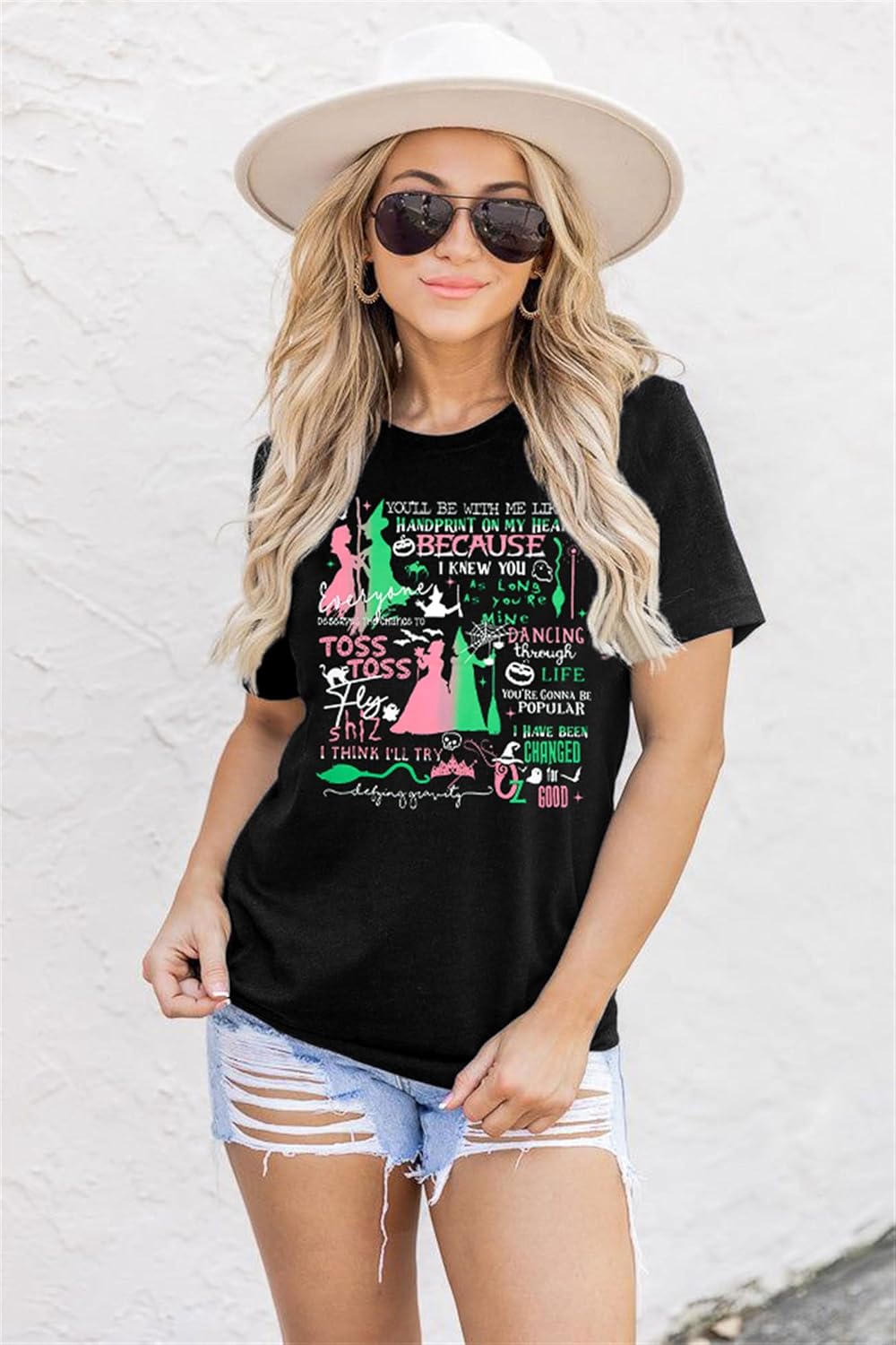 Musical Shirt for Women Witch T Shirt Changed for Good Tee Musical Short Sleeve Tee Tops - Image 6