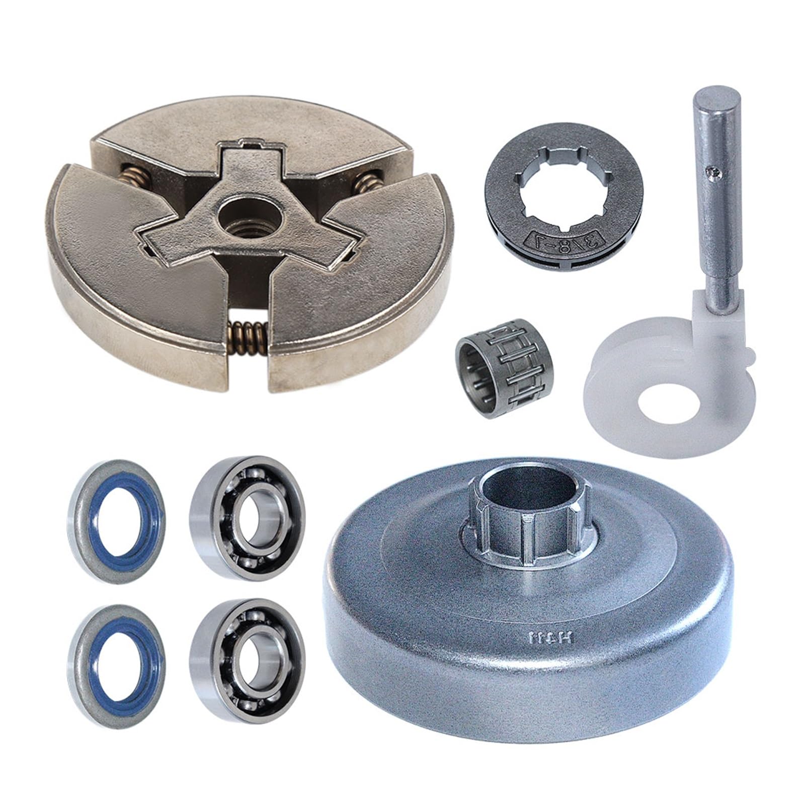 1 Juego de Kit de bomba de aceite de llanta de rueda dentada de tambor de embrague for motosierra H 50 51 55 Rancher 503498103, 503493201 W cojinete de aguja