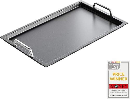 AMT Gastroguss The "WorldS ." Placa profesional para parrilla (20.9 x 13.0 in, 0.8 in de profundidad, asas de acero inoxidable, aluminio fundido a