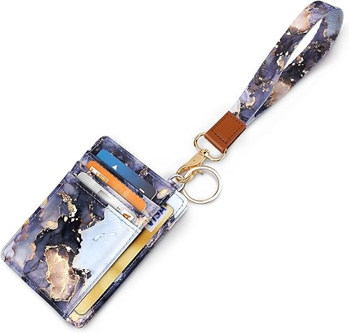 Vista 42 de Cartera delgada para mujer, tarjetero de crédito RFID, carteras minimalistas, con ventana de identificación, tarjetero con llavero, Libélula, Delgado