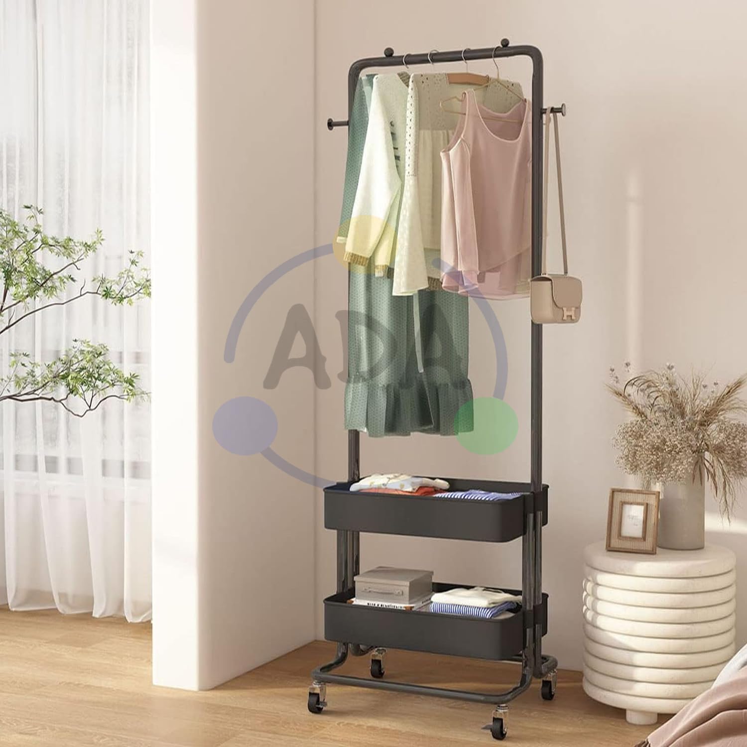 Ada Heavy Duty Clothing Racks For Hanging Clothes Rack, 39" Wide Rolling Garment Rack Metal Clothing Hanger Rack With Wheels Wardrobe Rack For Coats, Shirts, Dress - Black - 100 X 37 X 154Cm (B0DCDV4K91) Amazon Price History, Amazon Price Tracker