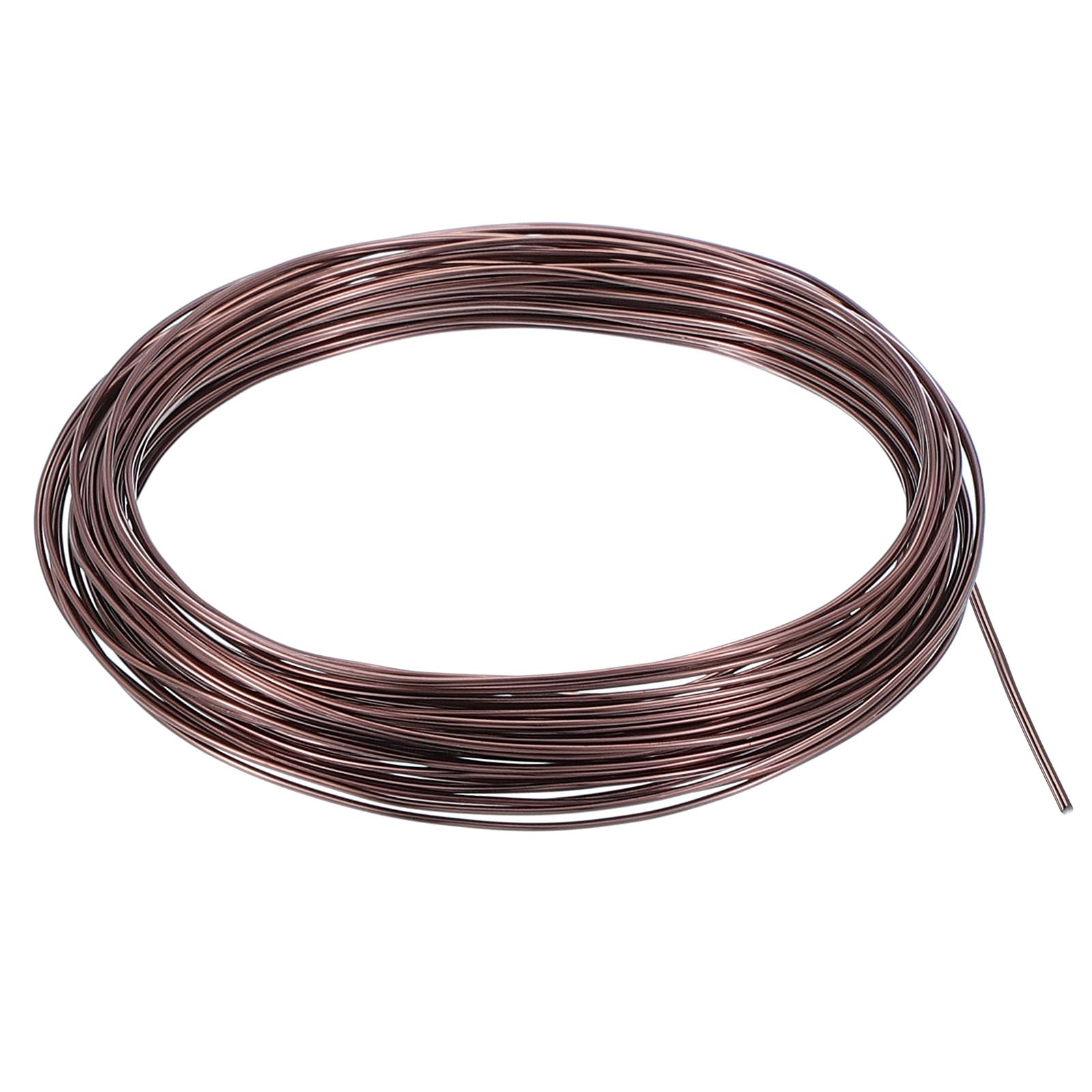 PATIKIL 1mm Bonsai Training Wire, 1 Roll Floral Wire Stems Anodized Aluminum Tree Wire 32.8 Feet Total for Gardening Branch Fixing, Brown