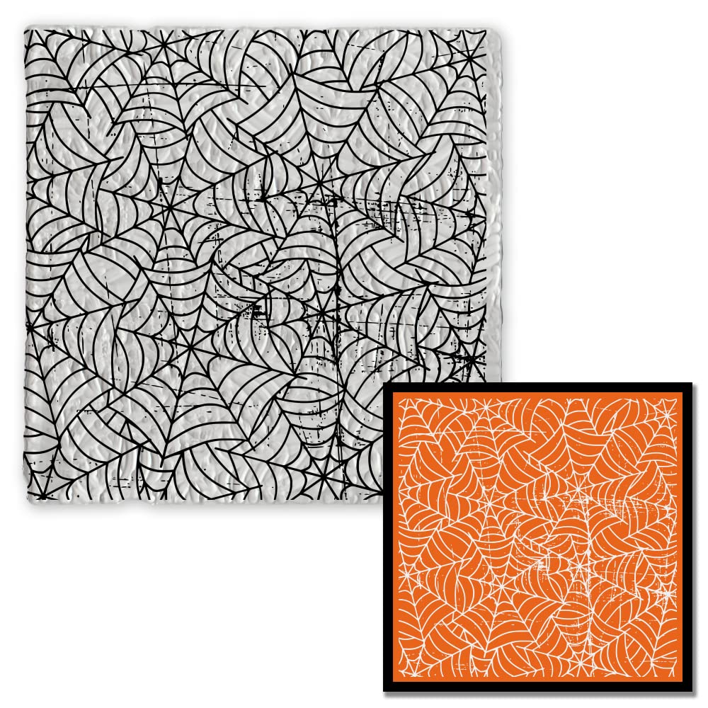 Halloween Background Clear Stamps for Card Making Halloween Spider Web Clear Stamp for Decoration and Scrapbooking, Halloween Transparent Rubber Stamps for Paper Card Photo Album Crafting Supplies