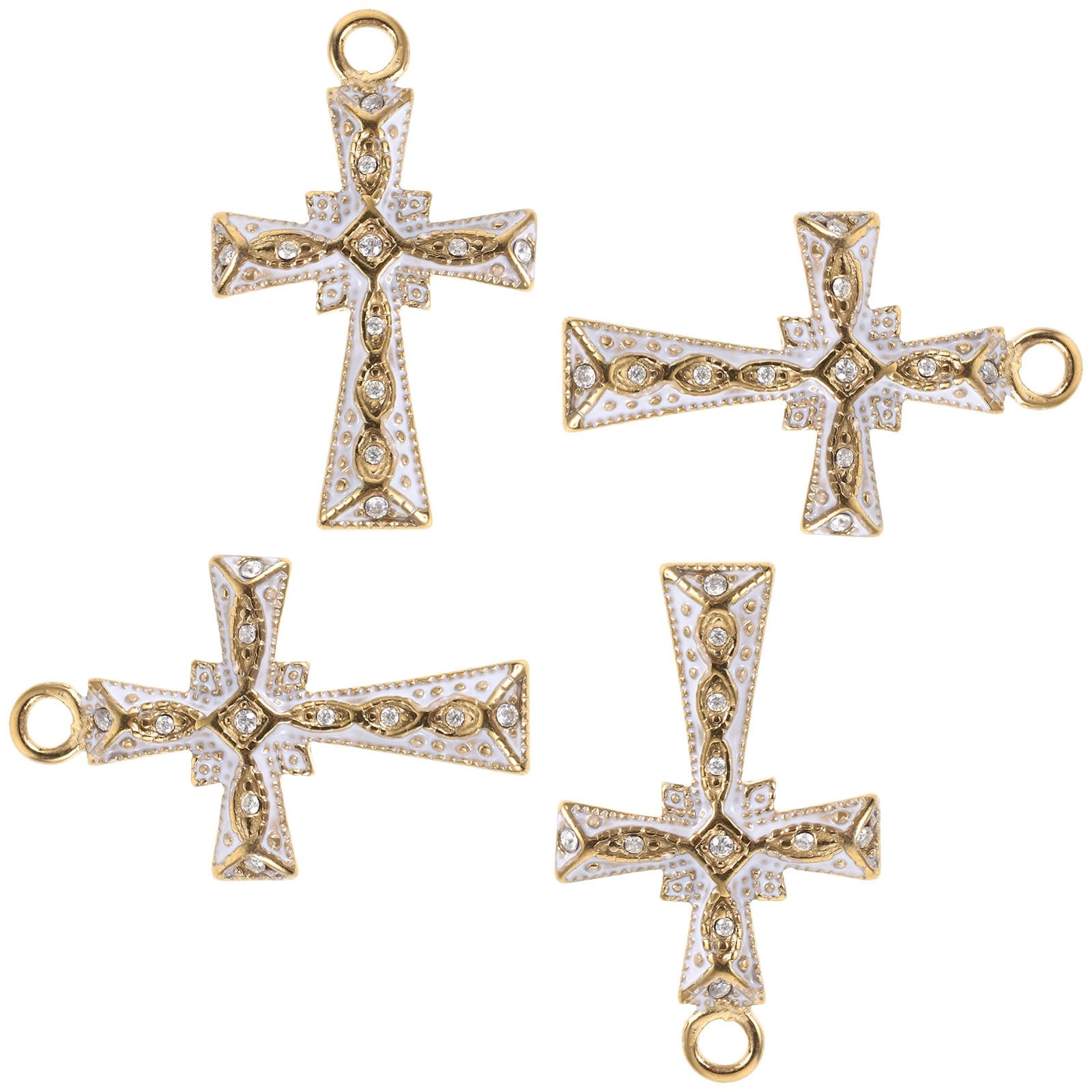 Cruz de acero inoxidable para collares y pulseras PRETYZOOM kit de 4 piezas