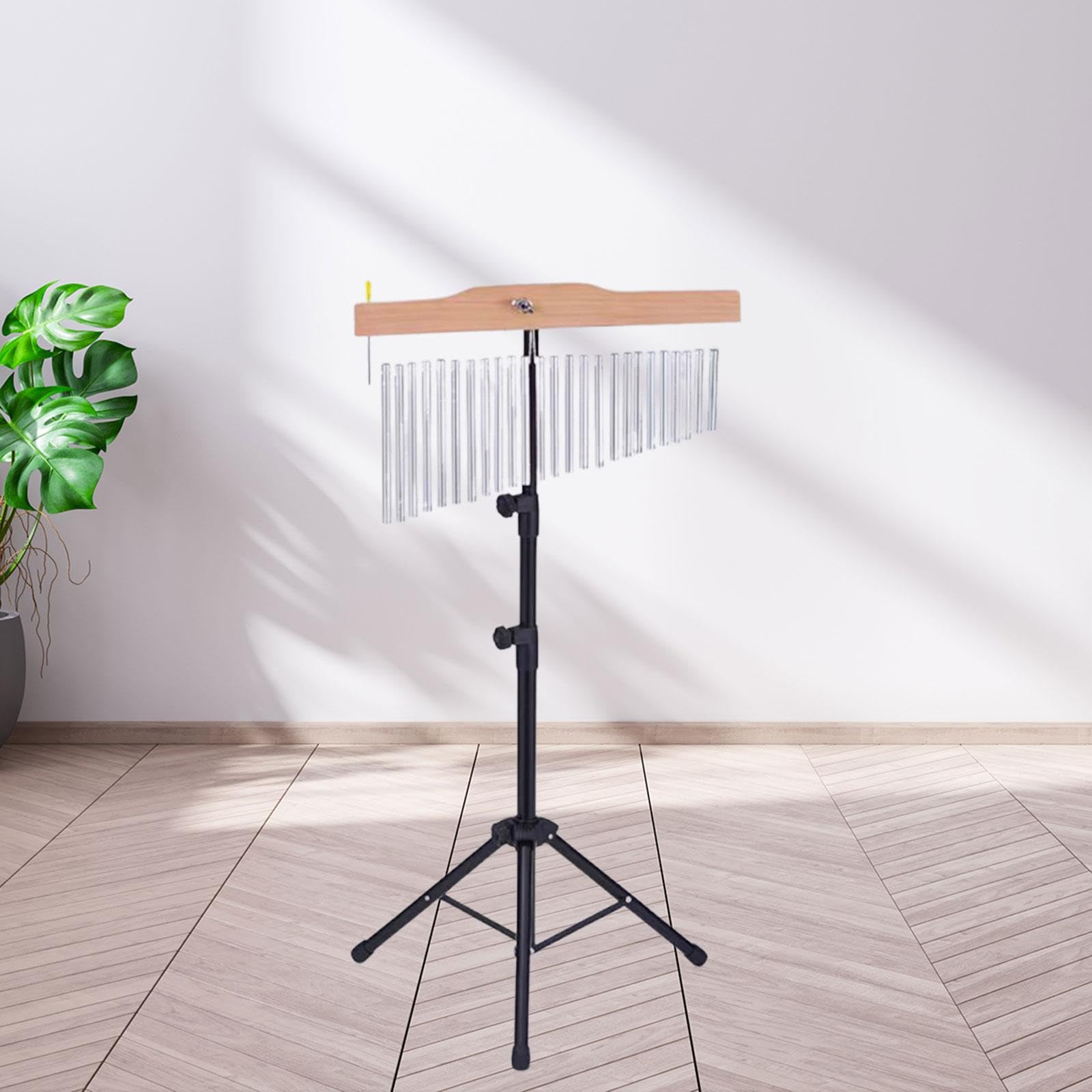 Percussion Windspiel mit Einzelreihigen Klangstäben Aus Holz Und Metall für Helle Töne für Aufführungen Übungen Geschenkideen, 25 Hinweis
