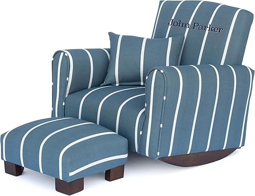 Miniatura 63 de Sillón personalizado para niños pequeños, mecedora tapizada con personalización, silla para niños pequeños con nombre personalizado, cómodo sillón