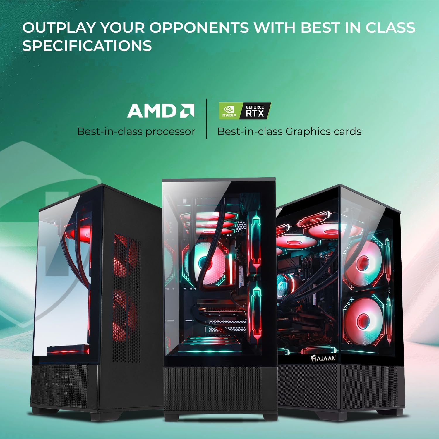 HAJAAN Gaming PC (AMD Ryzen 7 7700X Processor up to 5.4GHz, GeForce RTX 5070 12GB GDDR7, 32GB DDR5, 1TB NVMe SSD, WiFi Ready, Windows 11 Pro)