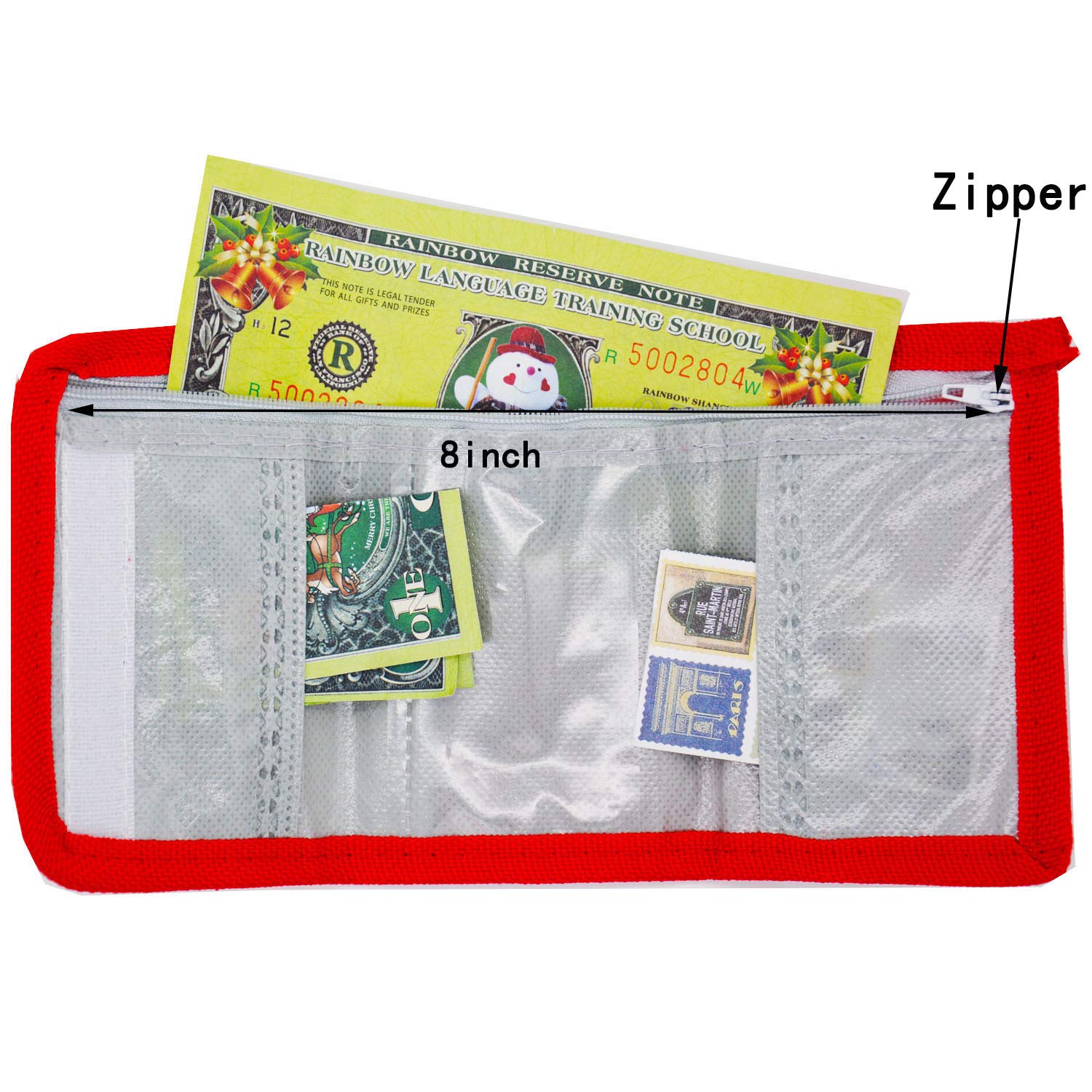 Portefeuille Enfant XRPRPX Avec Cordon - Porte Monnaie Éducatif à Fermeture - Multi-Compartiments - Cadeau Garçon