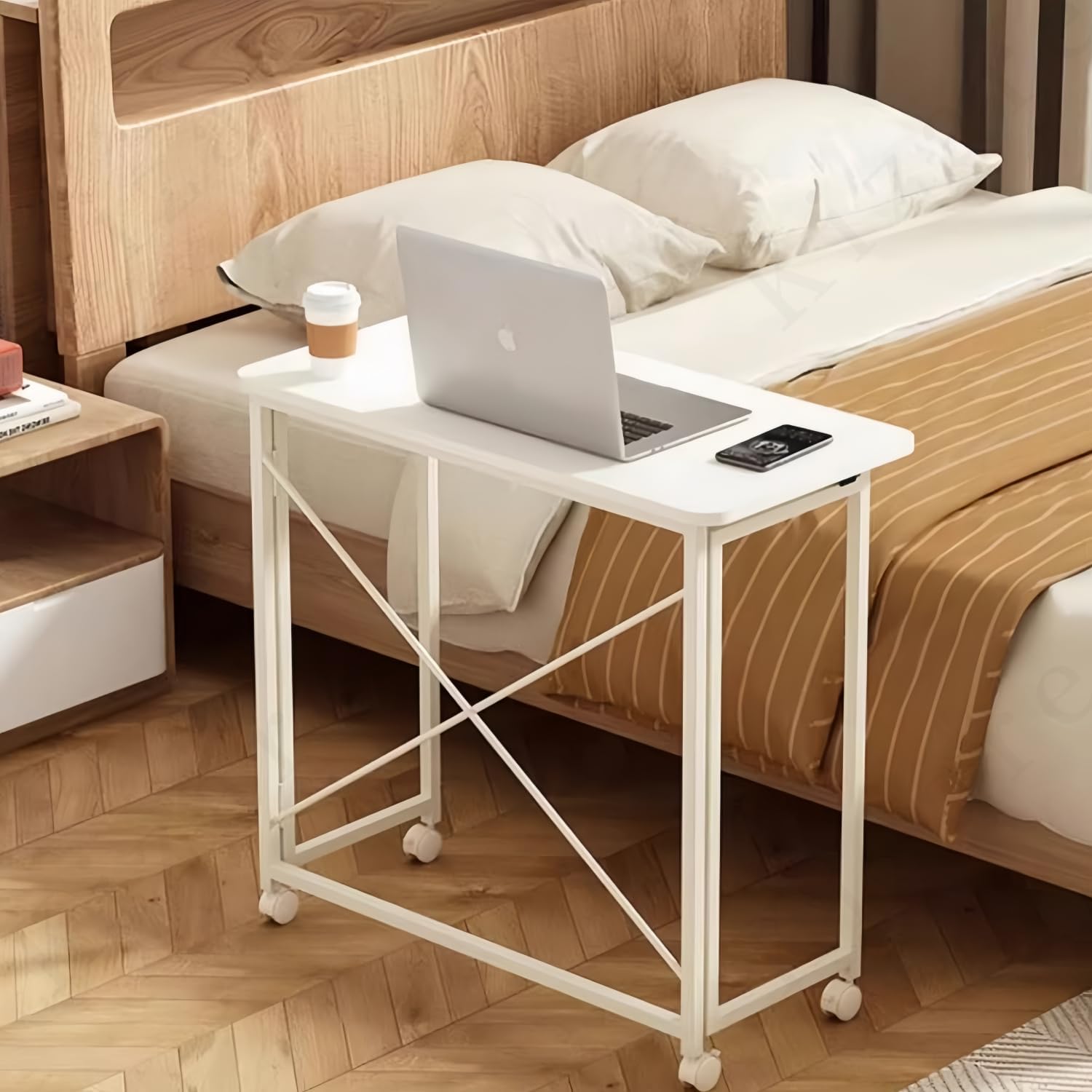 Kizare折りたたみデスク テーブル パソコンデスク キャスター付き 省スペース 多機能 テレワーク 在宅勤務 学習机 勉強机 作