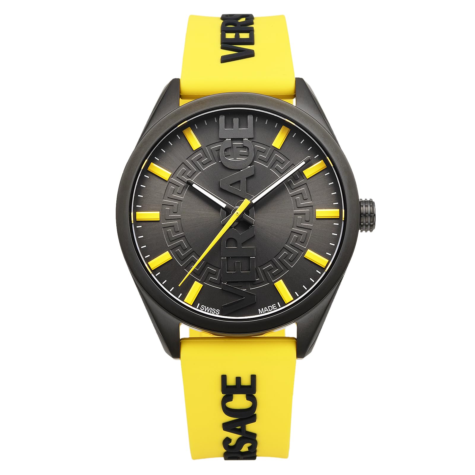 [VERSACE(ヴェルサーチ)] 腕時計 V-VERTICAL ブラック 文字盤 ステンレススチール サファイヤガラス クオーツ Quartz 42MM スイス Watch VE3H00222 メンズ イエロー [並行輸入品] [VERSACE(ヴェルサーチ)]