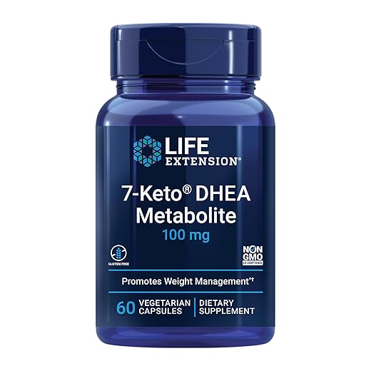 Life Extension 7-Keto DHEA Metabolite – Crank Up Your Fat-Burning Furnace – Non-GMO – Gluten-Free – 100 Mg – 60 Vegetarian Capsules