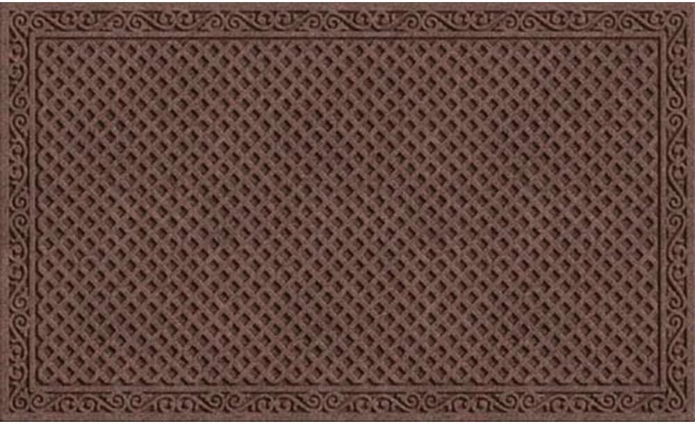 Apache Mills Textures 18" x 30" Iron Lattice Heavy Duty Walnut Door Mat – Weather & Stain Resistant, Non-Slip, Durable Outdoor Mat Made in USA – Superior Scraping Door Mat for Home & Commercial Use