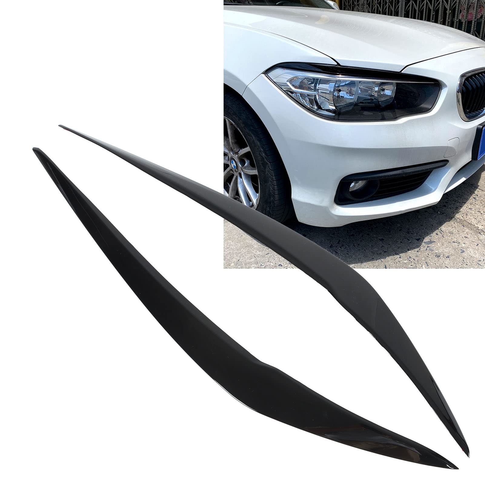 Kit Bordo Palpebra Faro, Compatibile con Serie 1 F20 F21 Facelift Hatchback, Sopracciglio Sinistro e Destro, 2015-2019