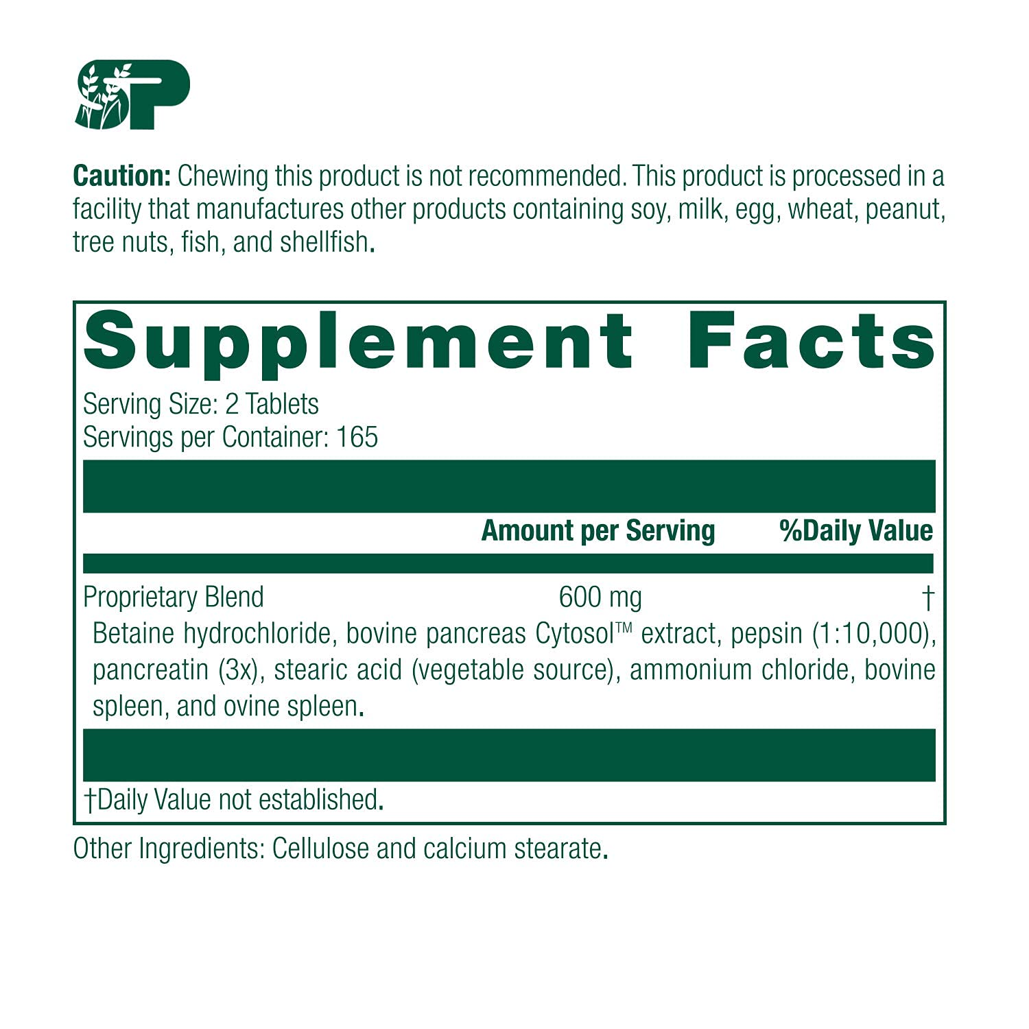 Standard Process Zypan Whole Food Digestion and Digestive Health with