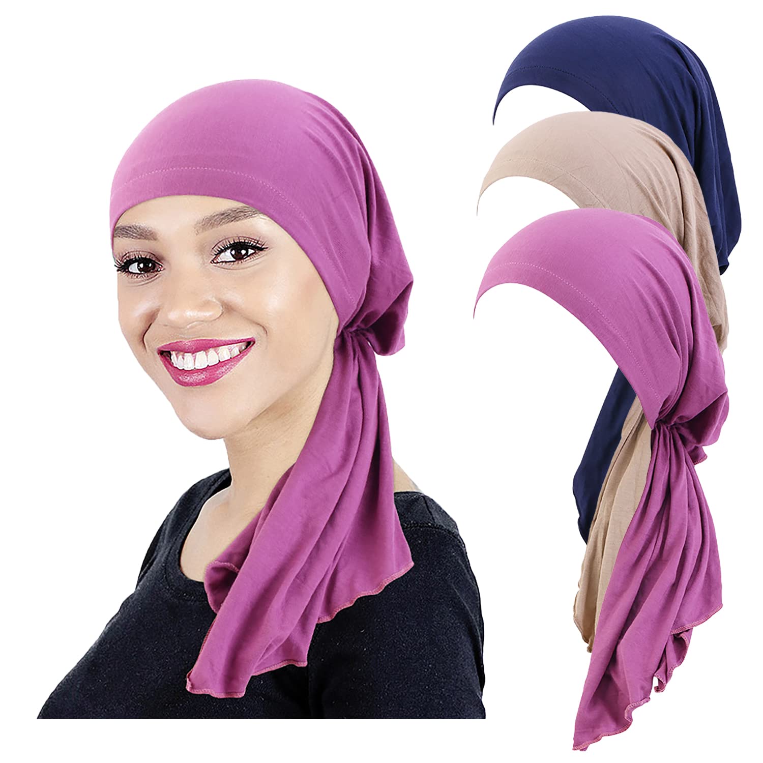 Chemo Beanies Hat Women Cotton Warm Hats Soft Slouchy Sleep Caps Headwear Turban Cancer Hat for Hair Loss