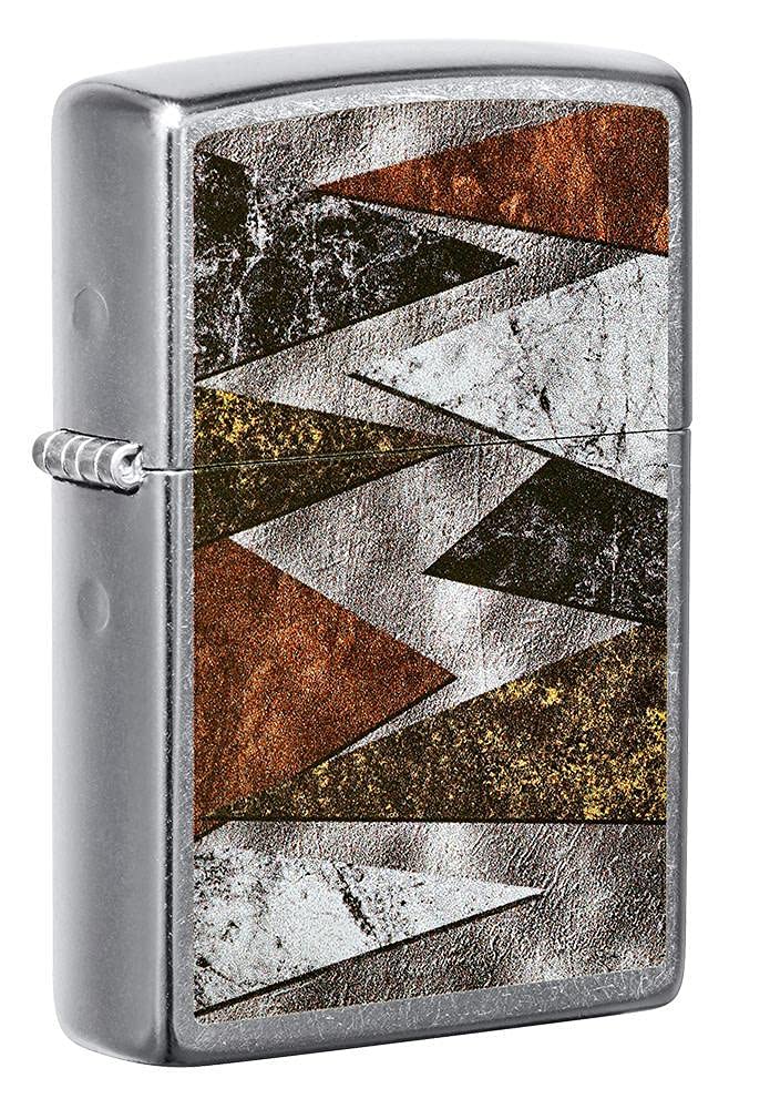 Zippo Silver Multi Color Pattern Design Pocket Lighter Windproof Stylish Premium Metal Body Eco Environment-Friendly Unique Stylish Travel Friendly