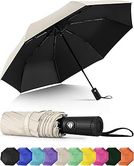 Seniny Windproof Travel Umbrella, Automatic Umbrellas for Rain, Portable & Compact Umbrellas for Backpack, Strong UV for Protection, Folding Small Sun Umbrella for Car, Walking