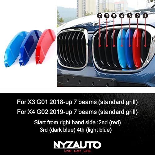 Miniatura 3 de Embellecedores Nyzauto para parrilla de BMW, de colores