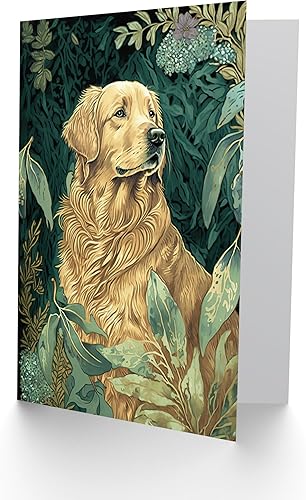 Miniatura 5 de Artery8 Border Collie Dog in Wildflower Field - Tarjeta de felicitación sellada para cumpleaños, diseño moderno, con sobre en blanco en el interior