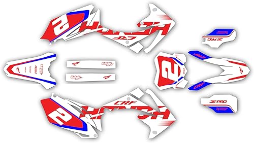 Miniatura 8 de Kit de gráficos para Honda CRF450R (2009-2012) Serie Flight Rojo 21 Mil-Dirt Pit Bike Adhesivos de Motocicleta, Adhesivo de Carreras de Motocross
